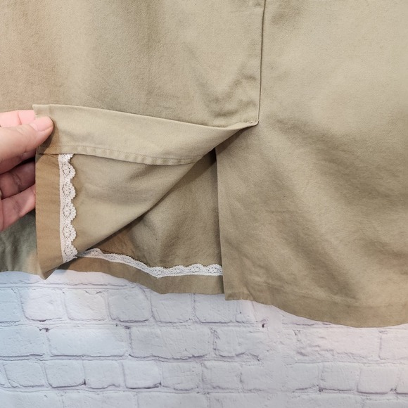 Orvis Tan A-Line 100% Cotton Pull on Women's Plus Size Skirt 18 - Picture 8 of 8